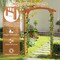 Feet Garden Arch Wooden Arbor Outdoor Wood Trellis for Climbing Plants
